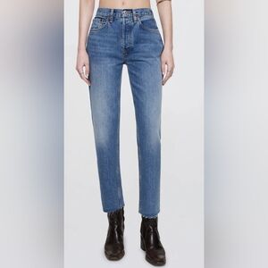 Re/Done High Rise Stove Pipe Denim Jeans